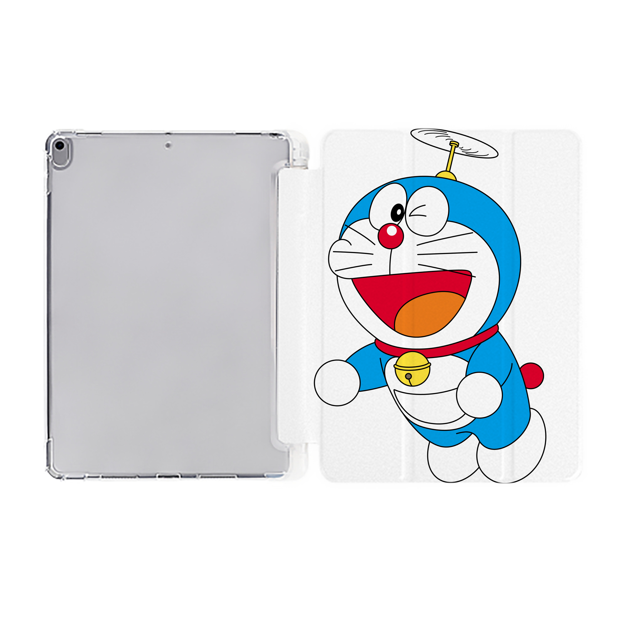 （画像用） ドラえもん Doraemon IPad ケース ペン収納付き 三つ折りスタンド PUレザー×シリコン 対応機種9.5/10.5/10.9インチ